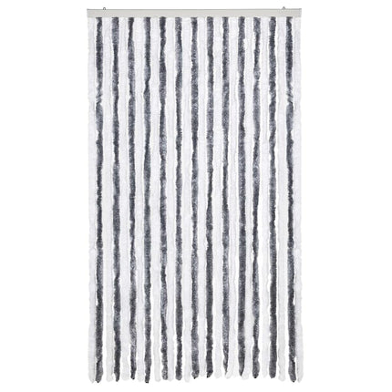 Insektsdraperi grå och vit 118x220 cm chenille