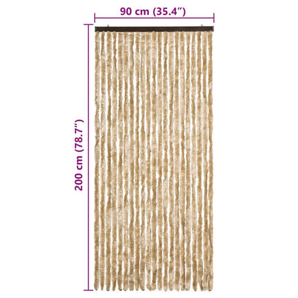 Insektsdraperi beige 90x200 cm chenille