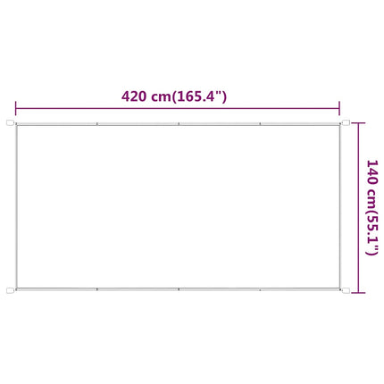 Markis vertikal vit 140x420 cm oxfordtyg