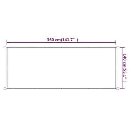 Markis vertikal terrakotta 140x360 cm oxfordtyg