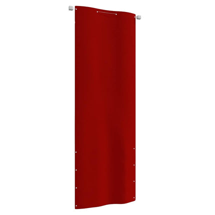 Balkongskärm röd 80x240 cm oxfordtyg