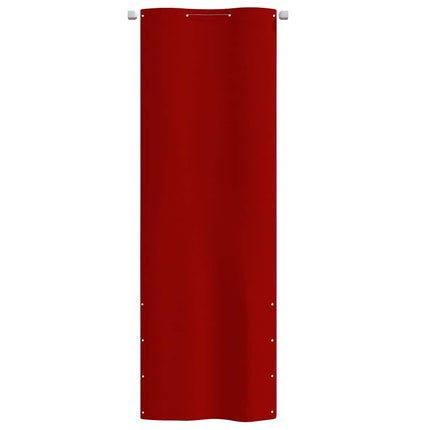 Balkongskärm röd 80x240 cm oxfordtyg