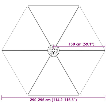 Reservtyg för parasoll terrakotta 300 cm