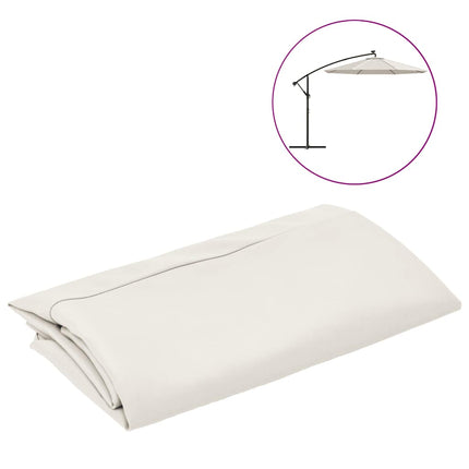 Reservtyg för frihängande parasoll sandfärgat vit 350 cm