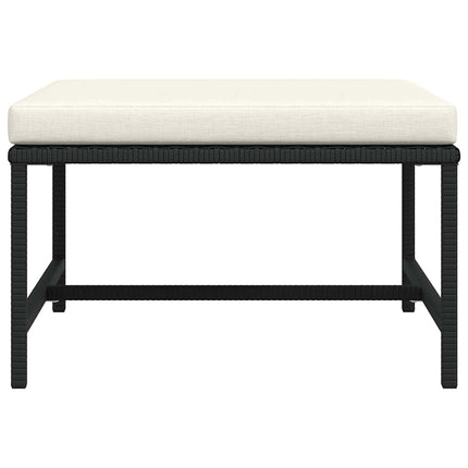 Fotpall till modulsoffa med dyna svart konstrotting