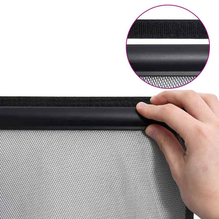 Insektsnät för dörr svart 100x220 cm polyester