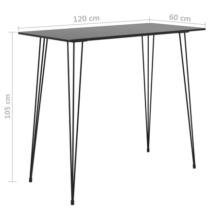 Bargrupp 5 delar svart och grå