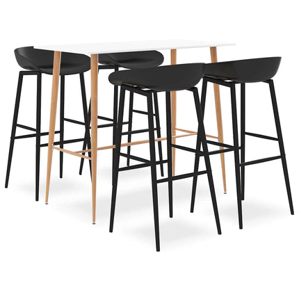 Bargrupp 5 delar vit och svart