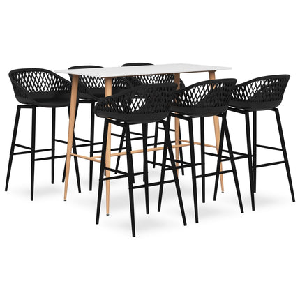 Bargrupp 7 delar vit och svart