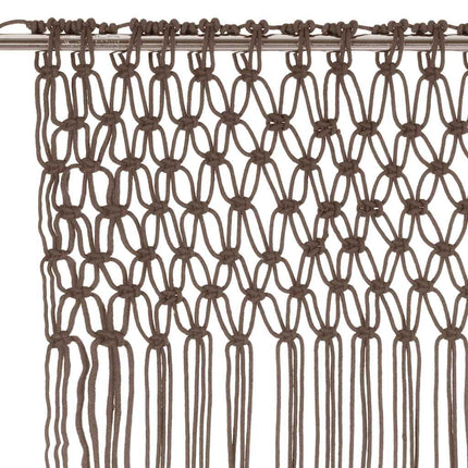 Gardin makramé taupe 140x240 cm bomull
