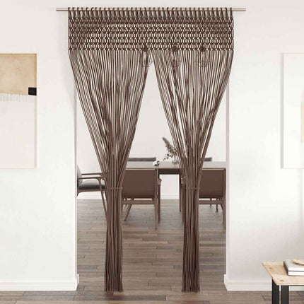 Gardin makramé taupe 140x240 cm bomull