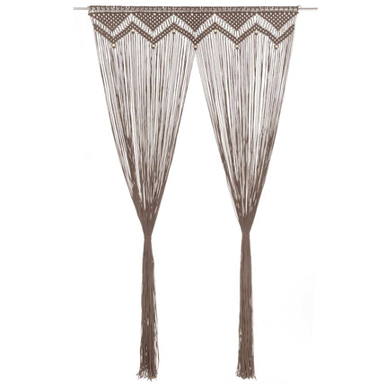 Gardin makramé taupe 140x240 cm bomull