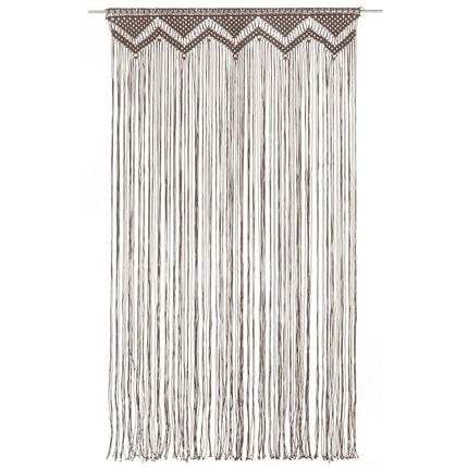Gardin makramé taupe 140x240 cm bomull