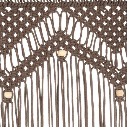 Gardin makramé taupe 140x240 cm bomull