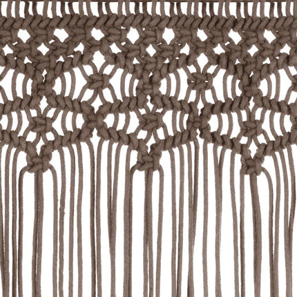 Gardin makramé taupe 140x240 cm bomull