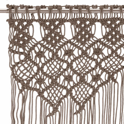 Gardin makramé taupe 140x240 cm bomull