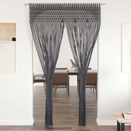 Gardin makramé antracit 140x240 cm bomull