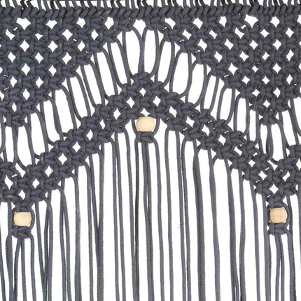 Gardin makramé antracit 140x240 cm bomull