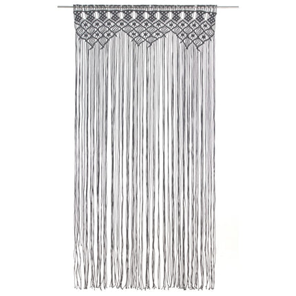 Gardin makramé antracit 140x240 cm bomull