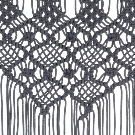 Gardin makramé antracit 140x240 cm bomull