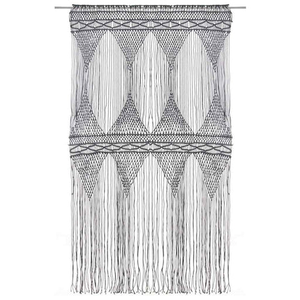 Gardin makramé antracit 140x240 cm bomull