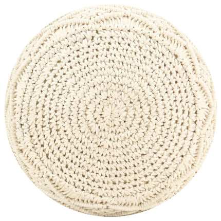 Handgjord sittpuff makramé 45x30 cm bomull