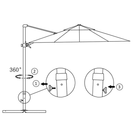 Frihängande trädgårdsparasoll aluminiumstång terrakotta 300 cm