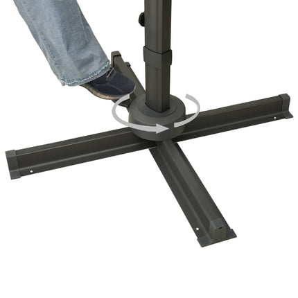 Frihängande trädgårdsparasoll med ventilation 300x300 cm grön