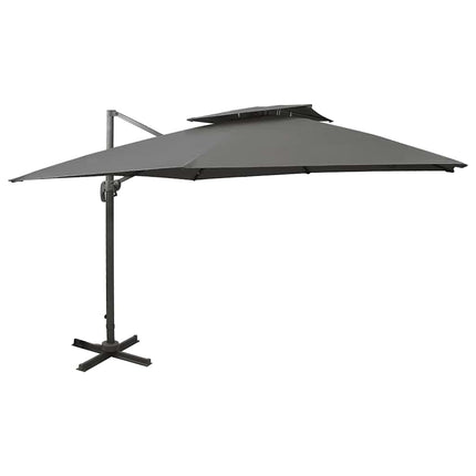 Frihängande trädgårdsparasoll ventilation 300x300 cm antracit