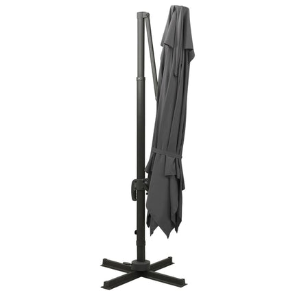 Frihängande trädgårdsparasoll ventilation 300x300 cm antracit