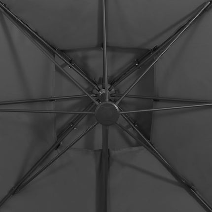 Frihängande trädgårdsparasoll ventilation 300x300 cm antracit