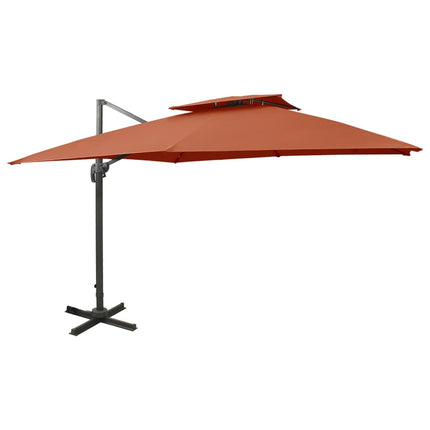 Frihängande trädgårdsparasoll med ventilation 300x300 cm