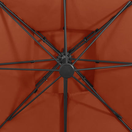 Frihängande trädgårdsparasoll med ventilation 300x300 cm