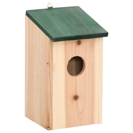 Fågelholkar 10 st massivt granträ 12x12x22 cm
