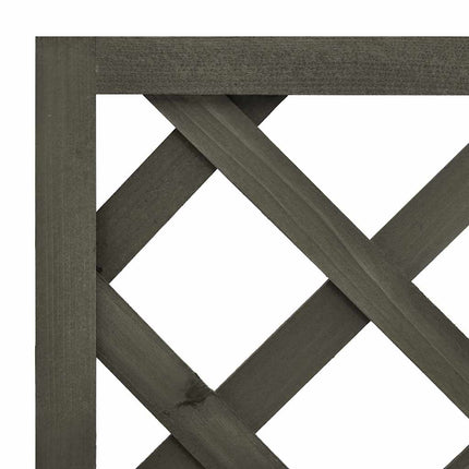 Odlingslåda med spaljé grå 50x25x90 cm massivt granträ