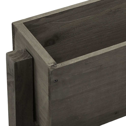 Infällbar odlingslåda grå 60x14x75 cm massivt granträ
