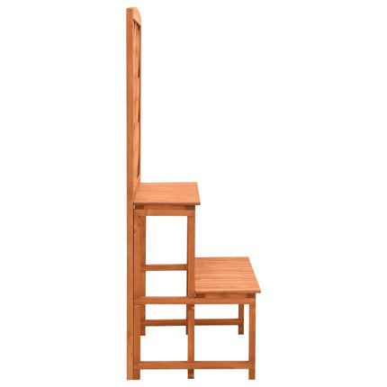 Växtställ med spaljé orange 70x42x120 cm massivt granträ