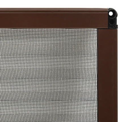 Plisserat insektsnät för fönster brun 80x120 cm aluminium
