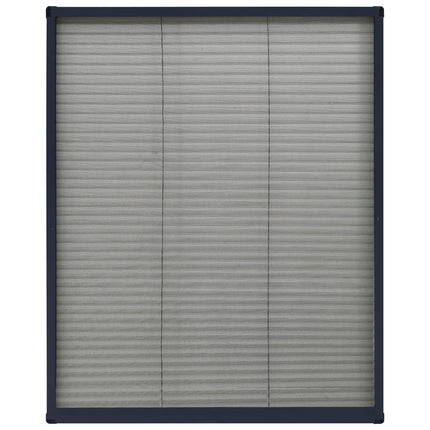 Plisserat insektsnät för fönster aluminium antracit 60x80cm