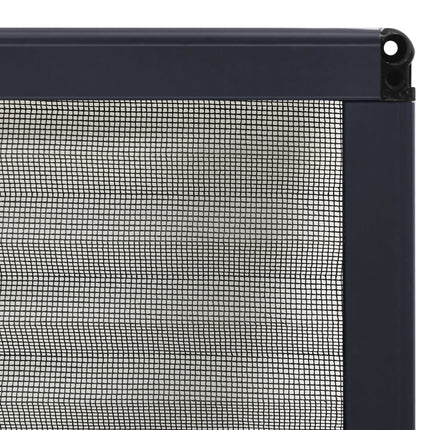 Plisserat insektsnät för fönster aluminium antracit 60x80cm