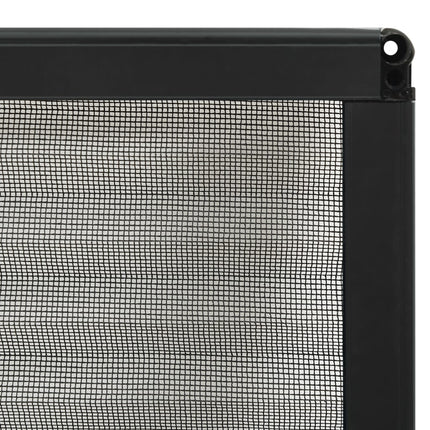 Plisserat insektsnät för fönster antracit 80x100 cm aluminium