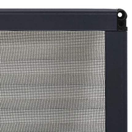 Plisserat insektsnät för fönster aluminium antracit 80x120 cm