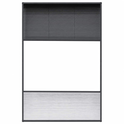 Plisserat insektsnät med jalusi för fönster 80x120 cm aluminium