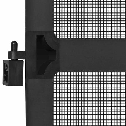 Fällbart insektsfilter Antracit och svart 100 x 215 cm