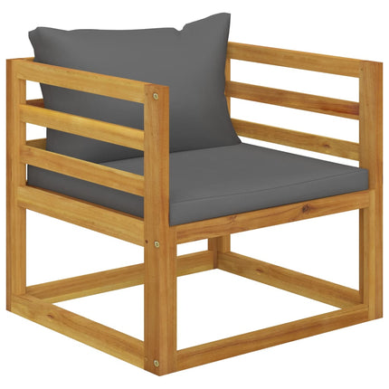 Loungegrupp med dynor 5 delar massivt akaciaträ