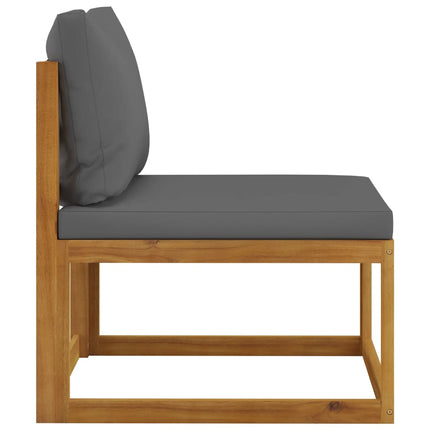Loungegrupp med dynor 6 delar massivt akaciaträ