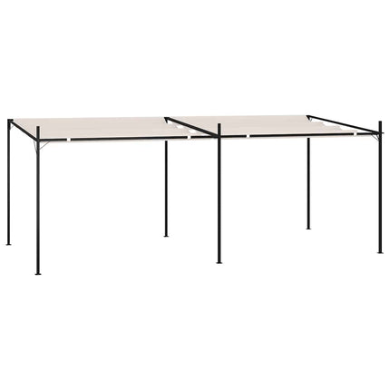 Paviljong med infällbart tak 600x300x233 cm gräddvit
