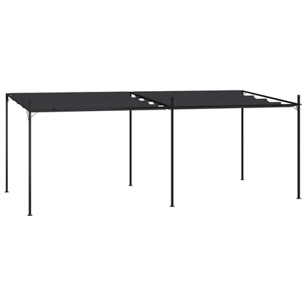 Paviljong med infällbart tak 600x300x233 cm antracit