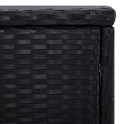 Solsängar och sidobord 3 delar konstrotting svart