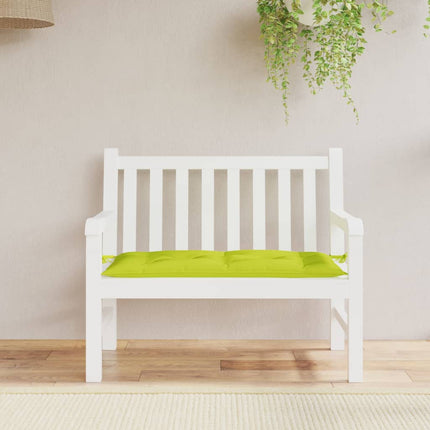 Bänkdyna för trädgården ljusgrön 100x50x7 cm oxfordtyg